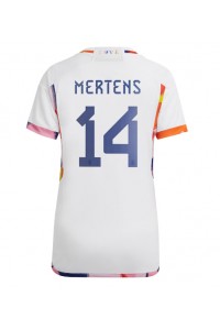 Belgia Dries Mertens #14 Fotballdrakt Borte Klær Dame VM 2022 Korte ermer